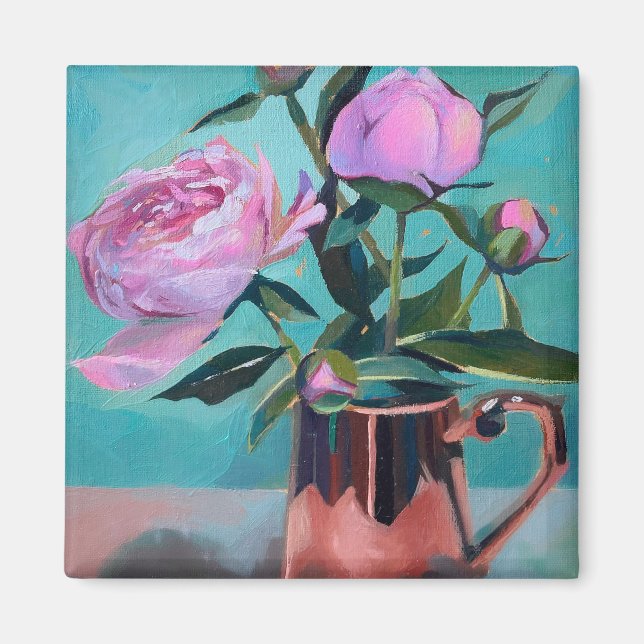 Peonies Bouquet Magnet (Framsidan)
