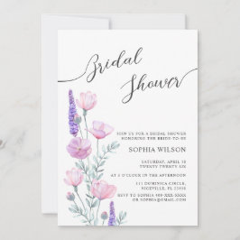 Peonies Bridal Shower Invitation Inbjudningar