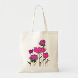 Peonies Budget Tote Tygkasse