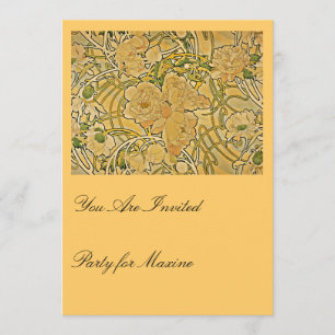 Peonies by Mucha Inbjudningar
