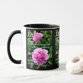 Peonies by Pearl with Hebrews 10:23 Mugg