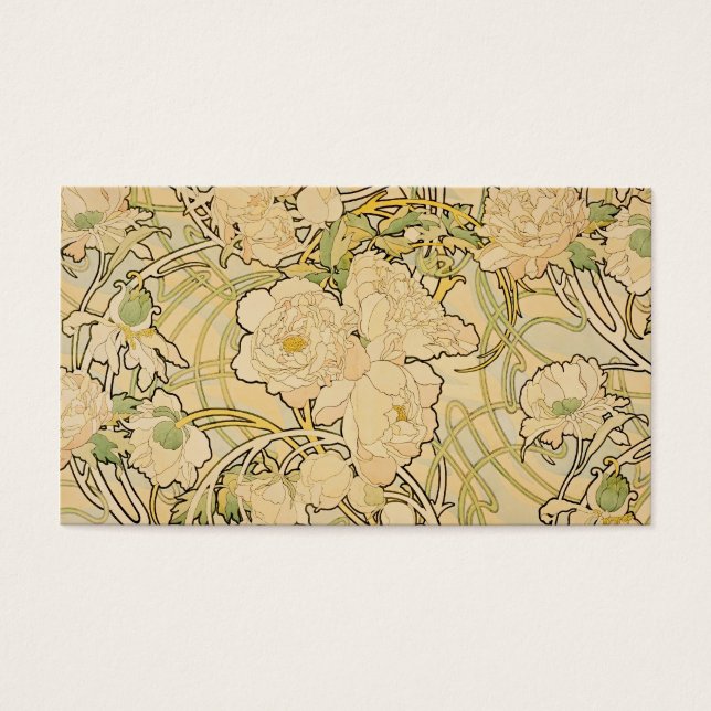 Peonies c1897 visitkort (Framsidan)