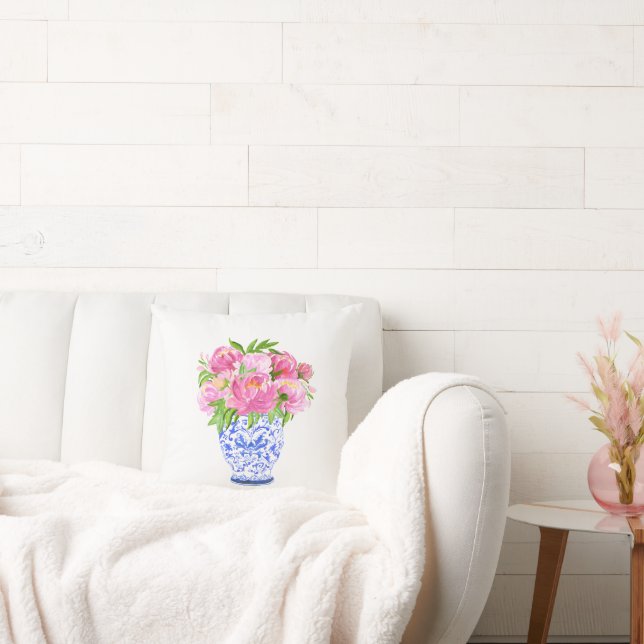 Peonies Chinoiserie Vas Kudde (Soffa)