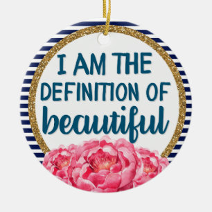 Peonies Definition av vacker inspiration Julgransprydnad Keramik
