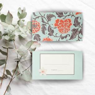 PEONIES DUSKY GRÖNT CHINOISERIE PLACERINGSKORT