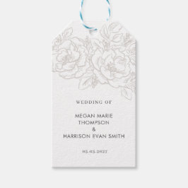 Peonies elegant Blomhörn Presentetikett