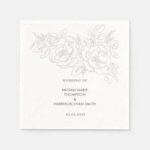 Peonies elegant Blommans hörn Napkins Pappersservett
