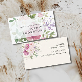 Peonies elegant visitkort