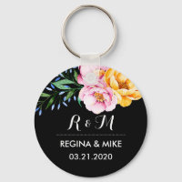Peonies Flower Vår bröllop Monogram