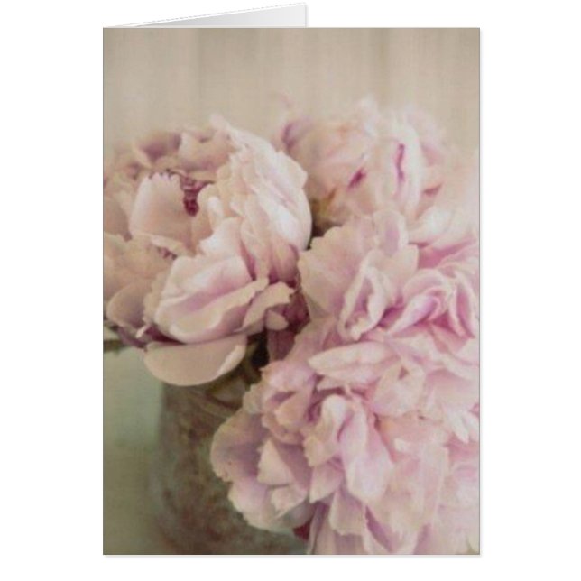 Peonies Hälsningskort (Framsidan)