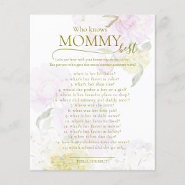 Peonies Hydrangea Baby Shower Game Mamma Best