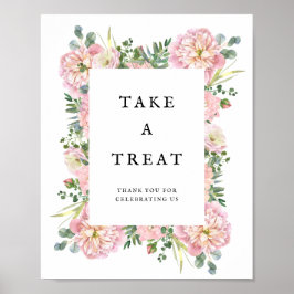 Peonies Hydrangea Eucalyptus Favors Poster