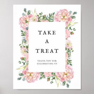 Peonies Hydrangea Eucalyptus Favors Poster