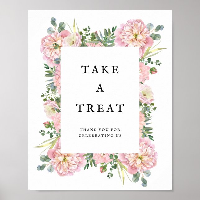  Peonies Hydrangea Eucalyptus Favors Poster (Framsidan)