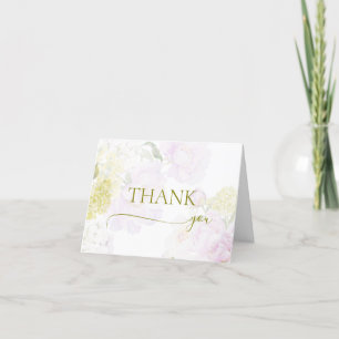 Peonies Hydrangea Pastel Baby Shower Tack Kort