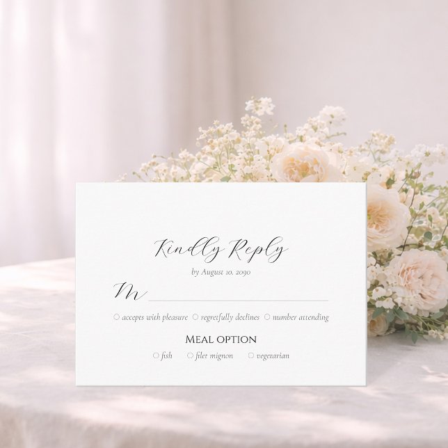 Peonies in Bloom RSVP Card OSA Kort (Skapare uppladdad)