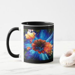 Peonies in Blue Light Mugg