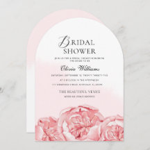 Peonies Inbjudningskort för möhippan