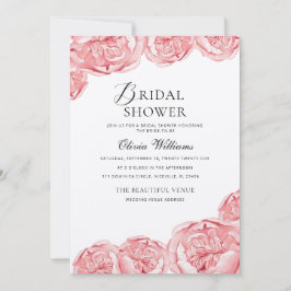 Peonies Inbjudningskort för möhippan