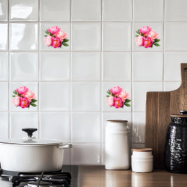 Peonies Kakelplatta