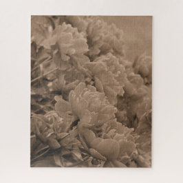 Peonies Många i Sepia Pussel
