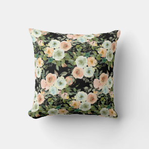 Peonies Modern Decor Peach Blommigt Peonies Kudde