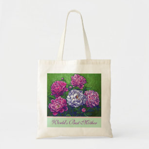 Peonies Mors dag Bag Tygkasse