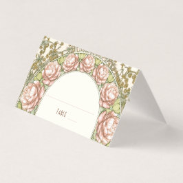 Peonies Namn-kort Bröllop Bord Vintage Kort