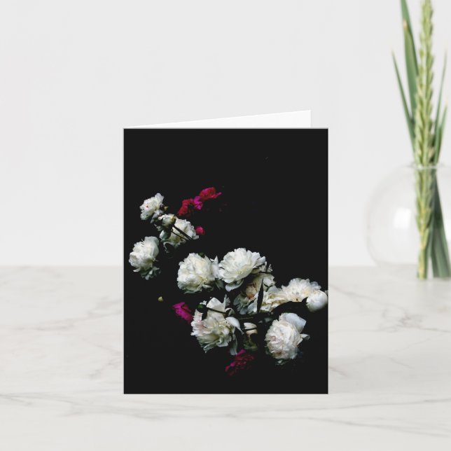 Peonies notecard kort (Framsida)