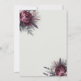 Peonies och Lavender Inbjudningar