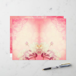 Peonies oradade journal-bladet för skrapbok