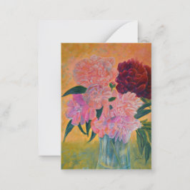 Peonies Painting Anteckningskort