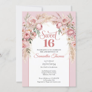 peonies pampas boho arch sage ro guld inbjudningar