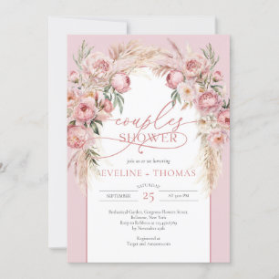 peonies pampas Par Inbjudningar