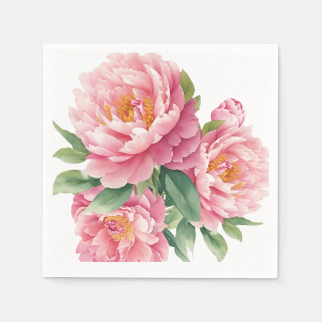 Peonies Pappersservett (Framsidan)