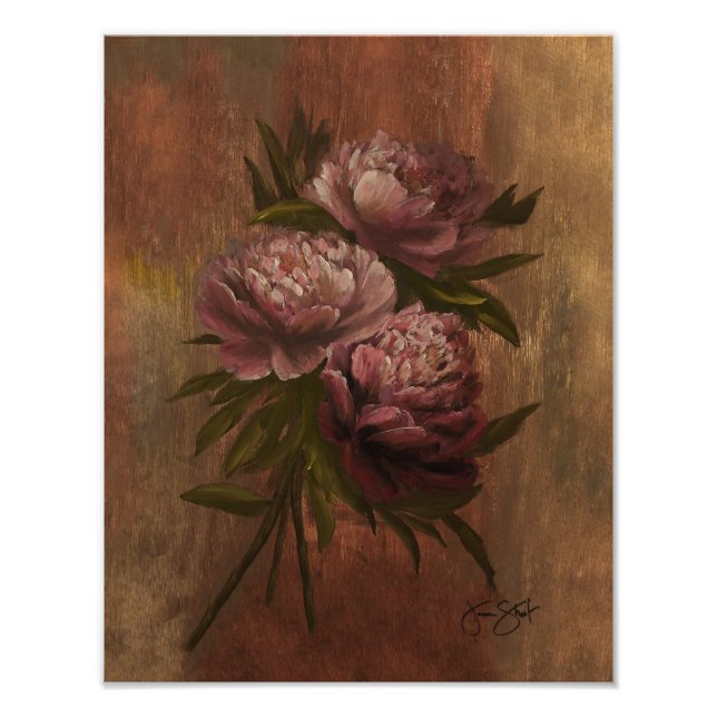 Peonies Poster 11x14 (Framsidan)