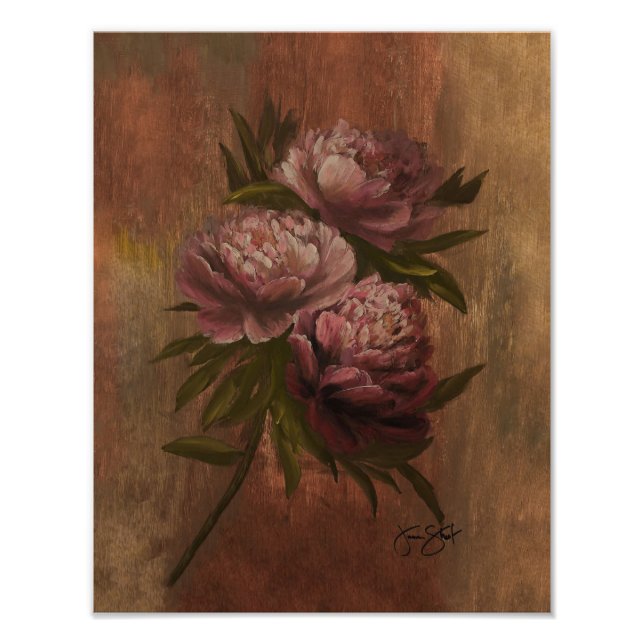Peonies Poster 11x14 (Framsidan)