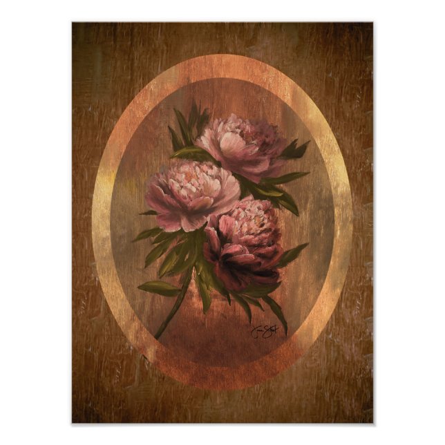 Peonies Poster 12x16 (Framsidan)