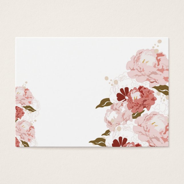 Peonies profile card visitkort (Framsidan)