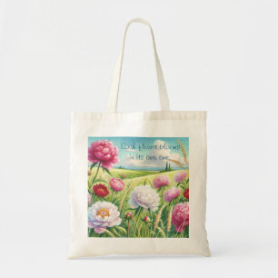Peonies & Quote Tygkasse