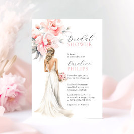 Peonies  Rosa Bride Dress MÖHIPPA Inbjudningar