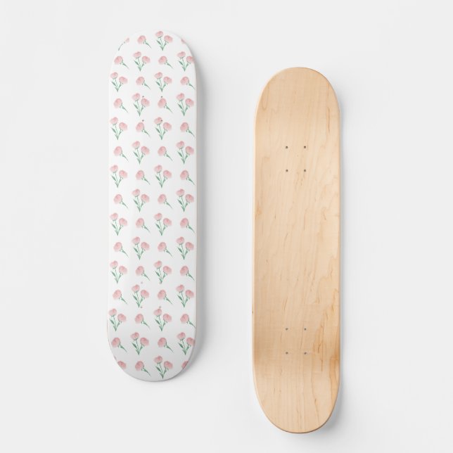 Peonies snälla Skateboard Deck (Framsida)