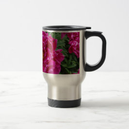 Peonies Stainless Steel Travel/Commuter Mugg