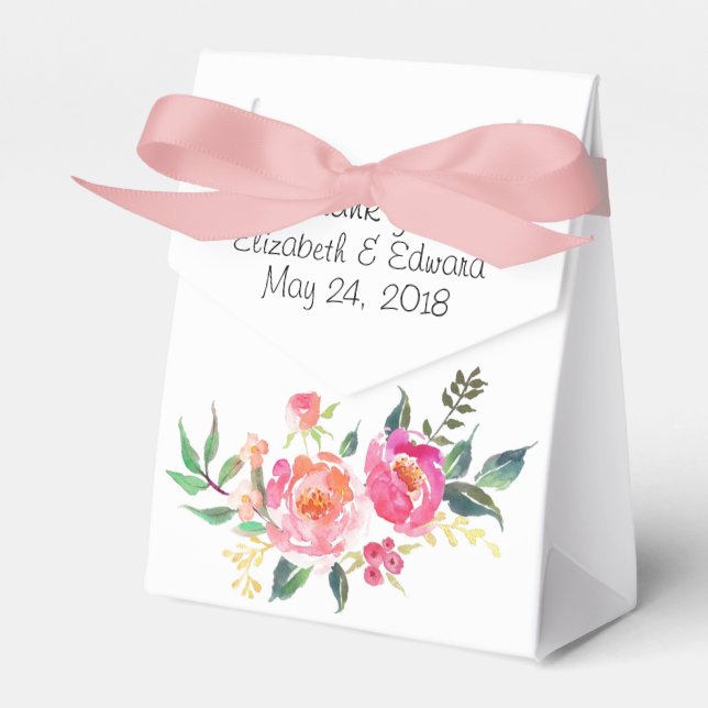 Peonies tack presentaskar (Framsidan Sidan)