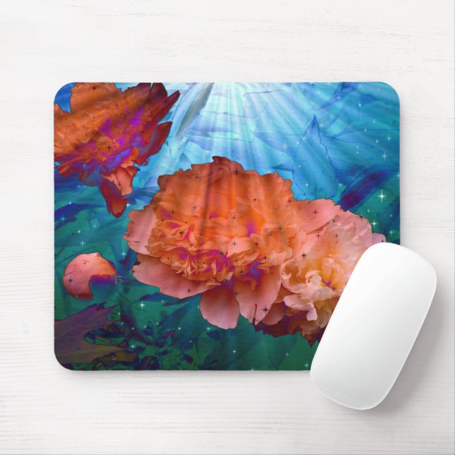 Peonies under Vatten Musmatta (Med mus)