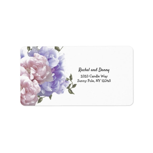Peony Address Label Adressetikett (Framsidan)