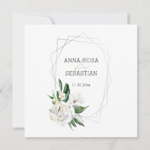 *~* PEONY AR15 QR OSA Blommigt Ram Bröllop Inbjudningar