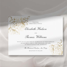 Peony Art Sketch Modern Classic Faux Guld Bröllop