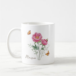 Peony Birth Month Flower Kaffemugg