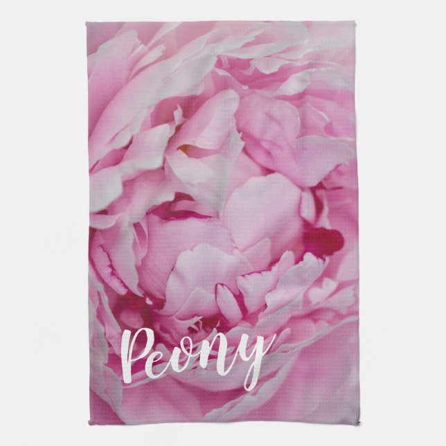 Peony Blommar Ro för blommor och trädgårdsälskare Kökshandduk (Vertikal)